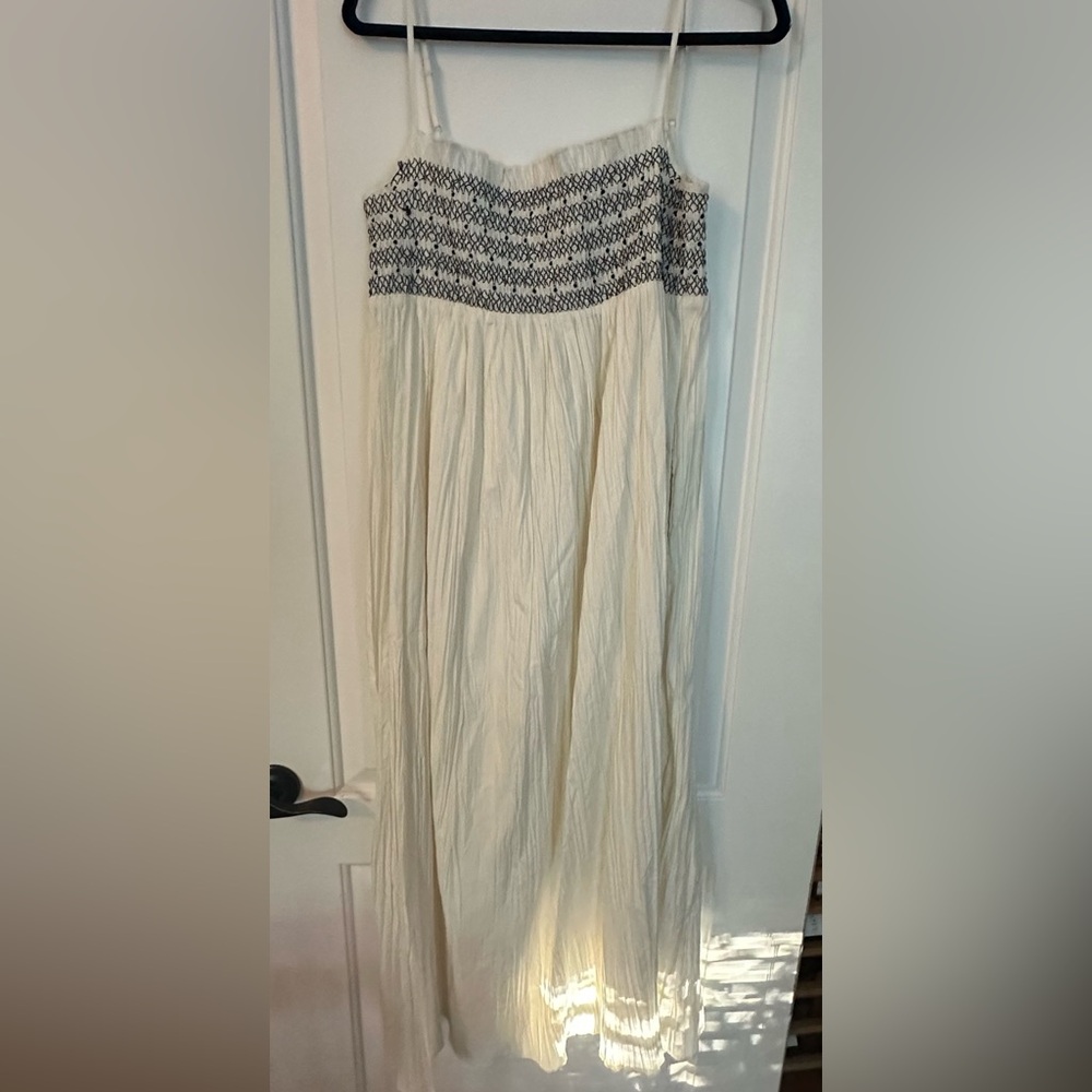 J. Crew Cream and Black Maxi Skirt